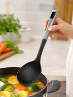 6PK Nylon Kitchen Ladle Large Soup Spoon Deep Serving Cooking Utensils Black