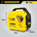 Champion 92001i-DF 2200 Watt (2.2kW) "Mighty Atom" Dual Fuel Inverter Generator