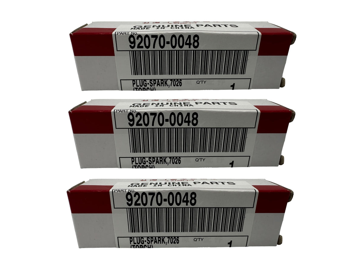 Genuine OEM Kawasaki Spark Plug 92070-0048 7026 - 3 Pack