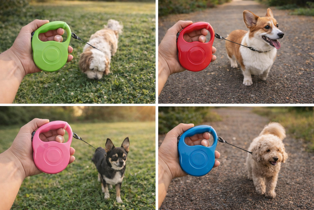 2x Retractable Dog Leash 5M Long | Heavy Duty | Small–Medium Dogs | Random Colour