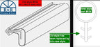934 - Beige Check Rail Weatherstrip