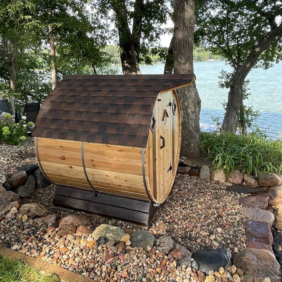 4 Person Cedar Barrel Sauna | 6′ x 6′