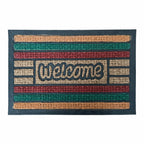 Coir Door Mat Welcome Entry Front Home Floor Mats Non-Slip Rubber Backing Outdoor
