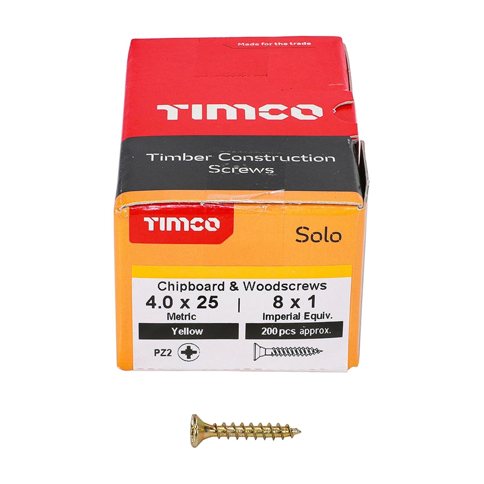 Solo Countersunk Multipurpose Wood Screws