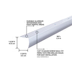1-5/8 In. X1-5/8 In. X96 In. Bright Clear Aluminum Stair Edging Smooth