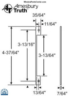 984 - Amesbury Truth Window Lock Back Support Plate