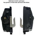 Left hand view of G101. Left if hinge is on left side of window when viewed from the exterior. 