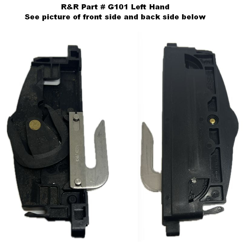 Left hand view of G101. Left if hinge is on left side of window when viewed from the exterior. 