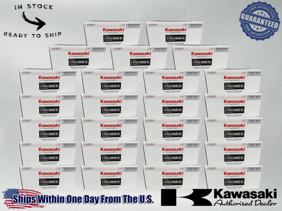 Kawasaki Engines Genuine OEM 12.8 FL OZ 2-Cycle Engine Oil 99969-6085 - 25 Cases 600 Bottles Total