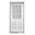 9-Lite Smooth Fiberglass Prehung Exterior Door