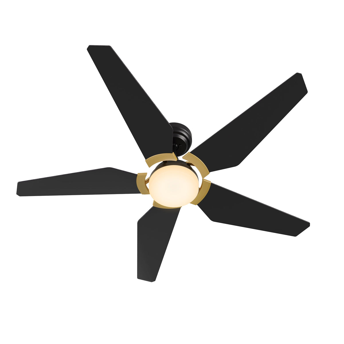 Lumaria 52 inch 5-Blade Ceiling Fan with LED Light Kit & Remote Control - Black