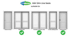 EMV Slim Line Seal | Aluminium Sliding Door