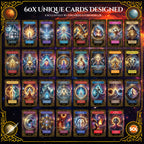 Lunar Pathways Oracle Cards Deck | Tarot Guide Book | 60 Pack