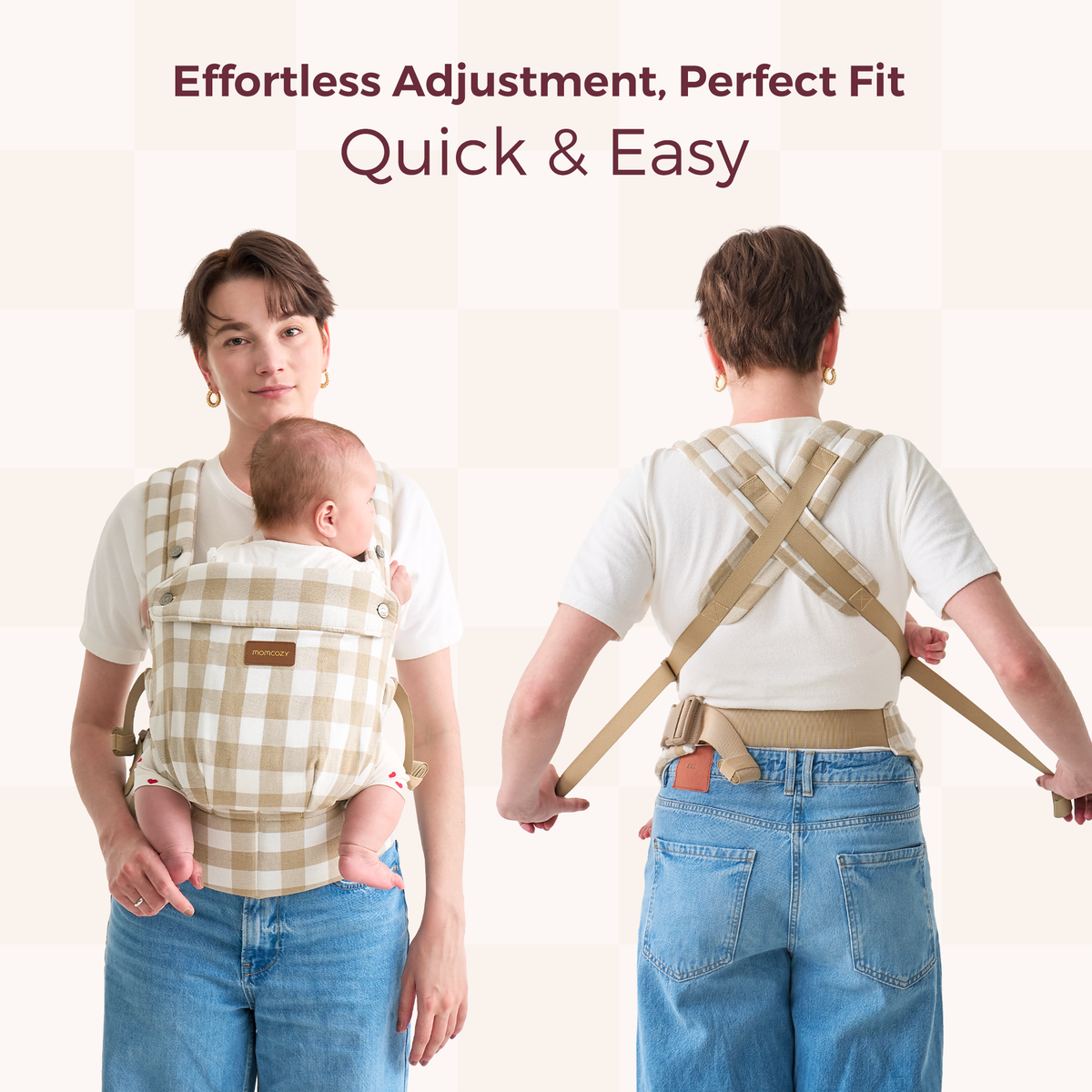 GentleTouch Cotton-Linen Ergonomic Baby Carrier