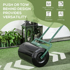 20" Heavy Duty Lawn Roller, Filled with 11 Gal Water/136 Lbs Sand, Green