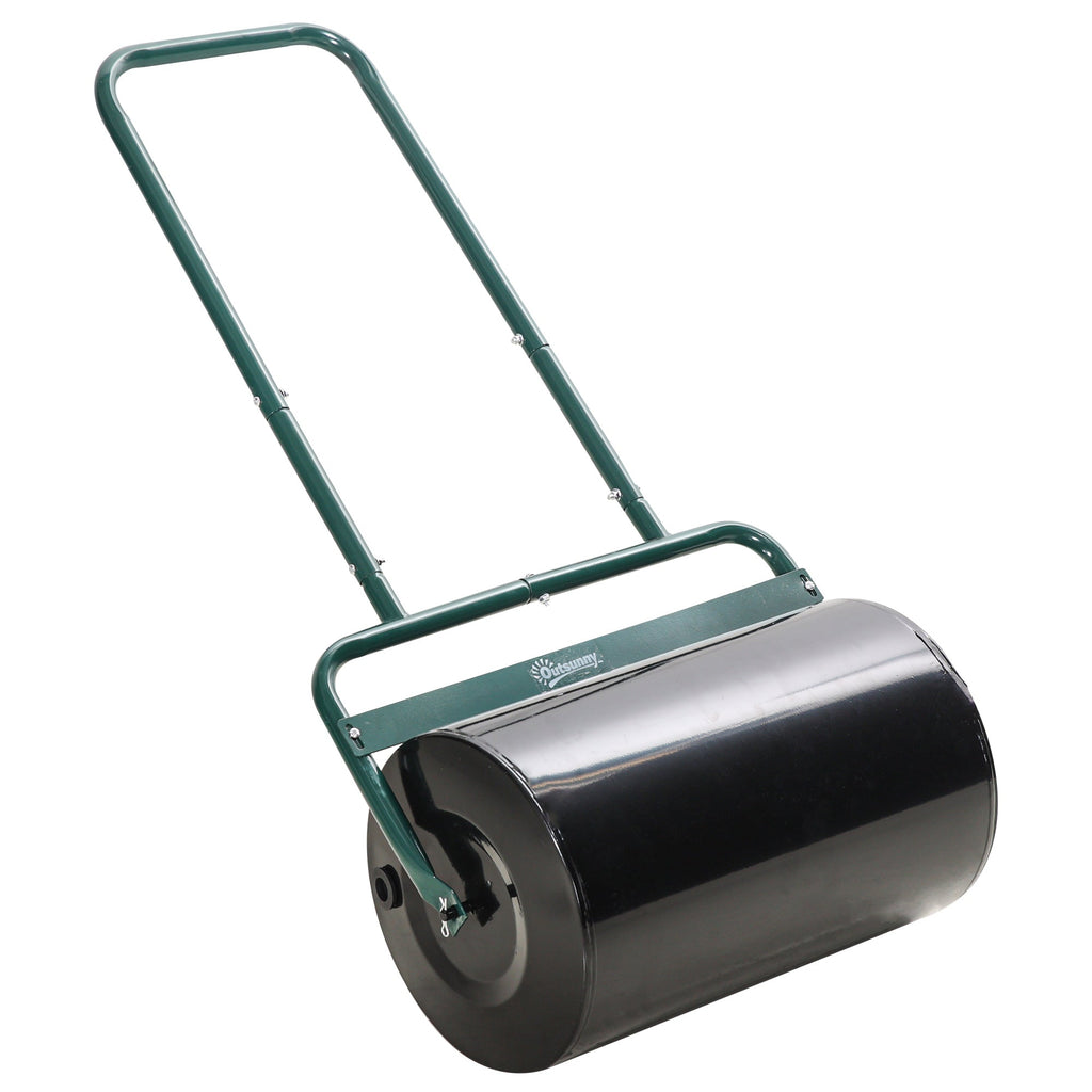 20" Heavy Duty Lawn Roller, Filled with 11 Gal Water/136 Lbs Sand, Green