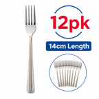 12PK Stainless Steel Dinner Forks 14cm Cutlery Tableware Dessert Cake Fork Set