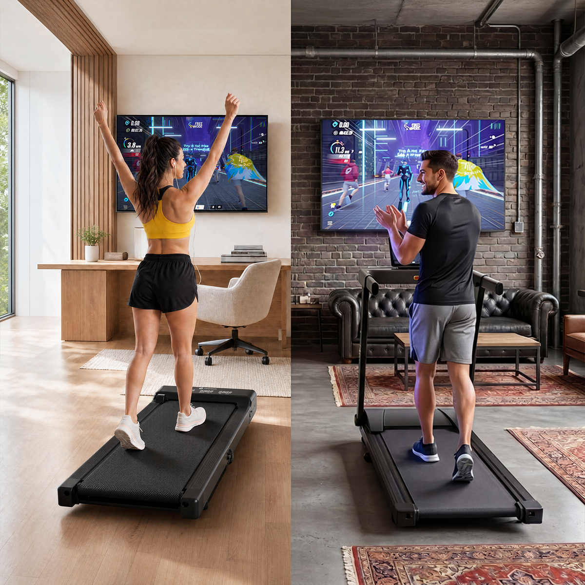 DeerRun Sleek Fold 1 Compact Foldable Belt Walking Pad