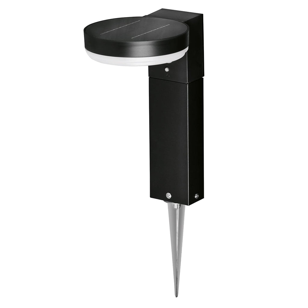 4lite Antheia Solar IP54 Die-Cast Aluminium LED Outdoor Step Light with Built in PIR Motion Sensor - Maplin