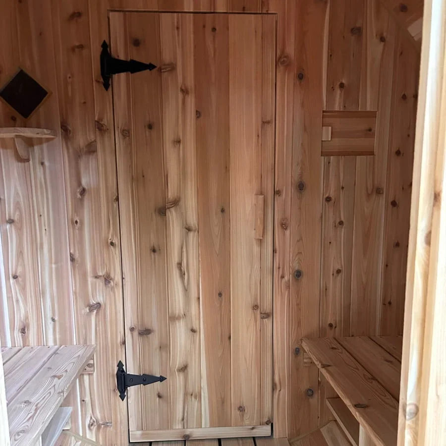 10 Person + Changing Room Cedar Barrel Sauna | 7′ x 12′