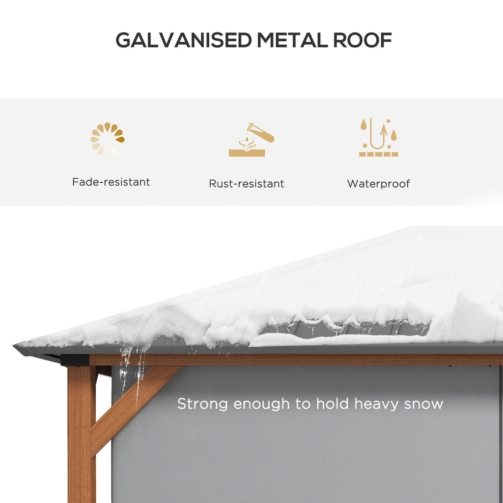 13' x 10' Hardtop Gazebo with Netting & Curtains, Galvanized Steel Frame