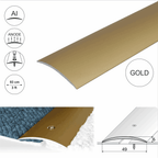 A04 49mm Anodised Aluminium Door Threshold Strip – Floor Transition Trim with Screw Fix for Wood, Tile & Carpet