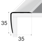 A41 35 x 35mm Wood Effect Aluminium Stair Nosing Edge Trim – Stair Edge Protection