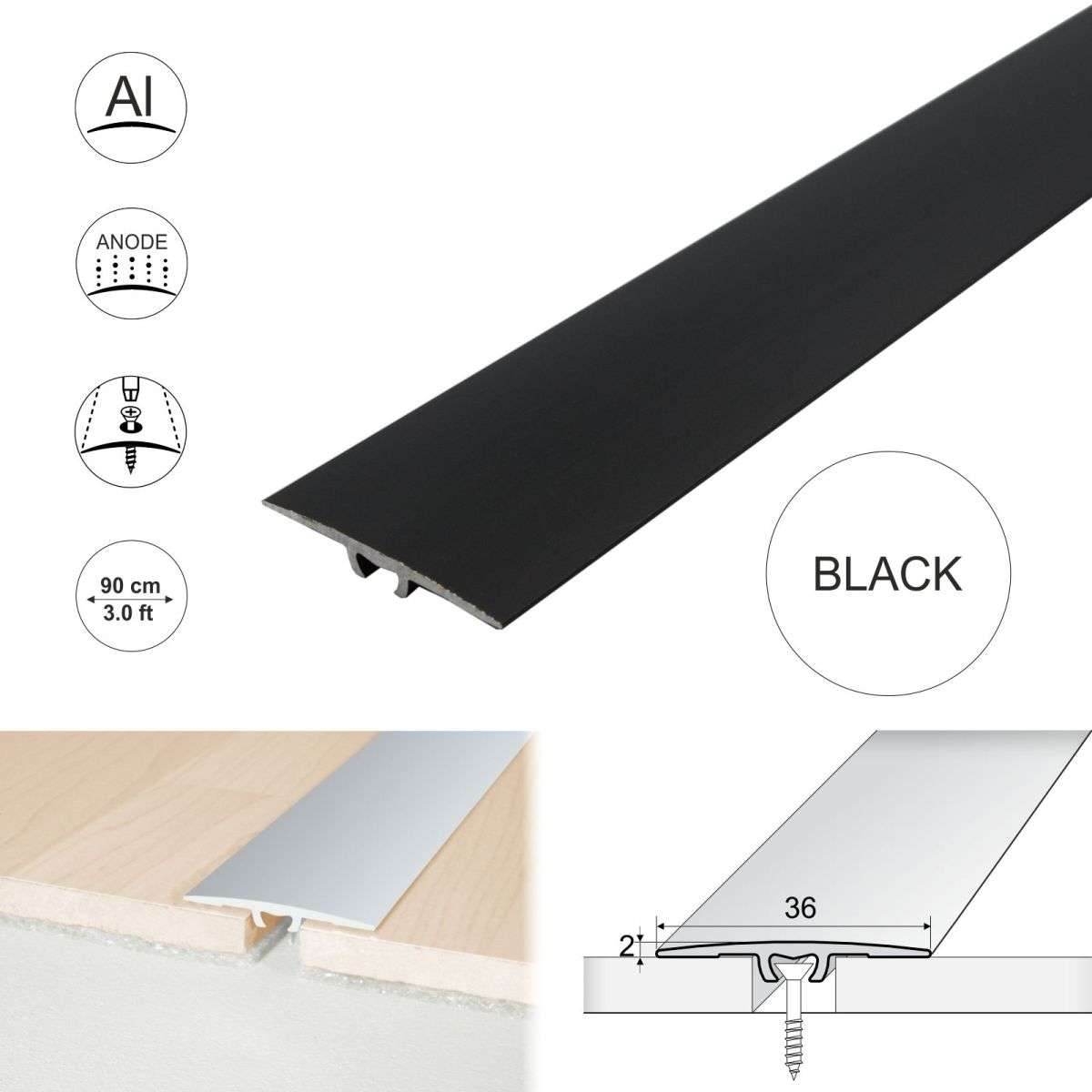 A68 36mm Anodised Aluminium Flat Door Threshold Strip - Cayrus World of Finishing