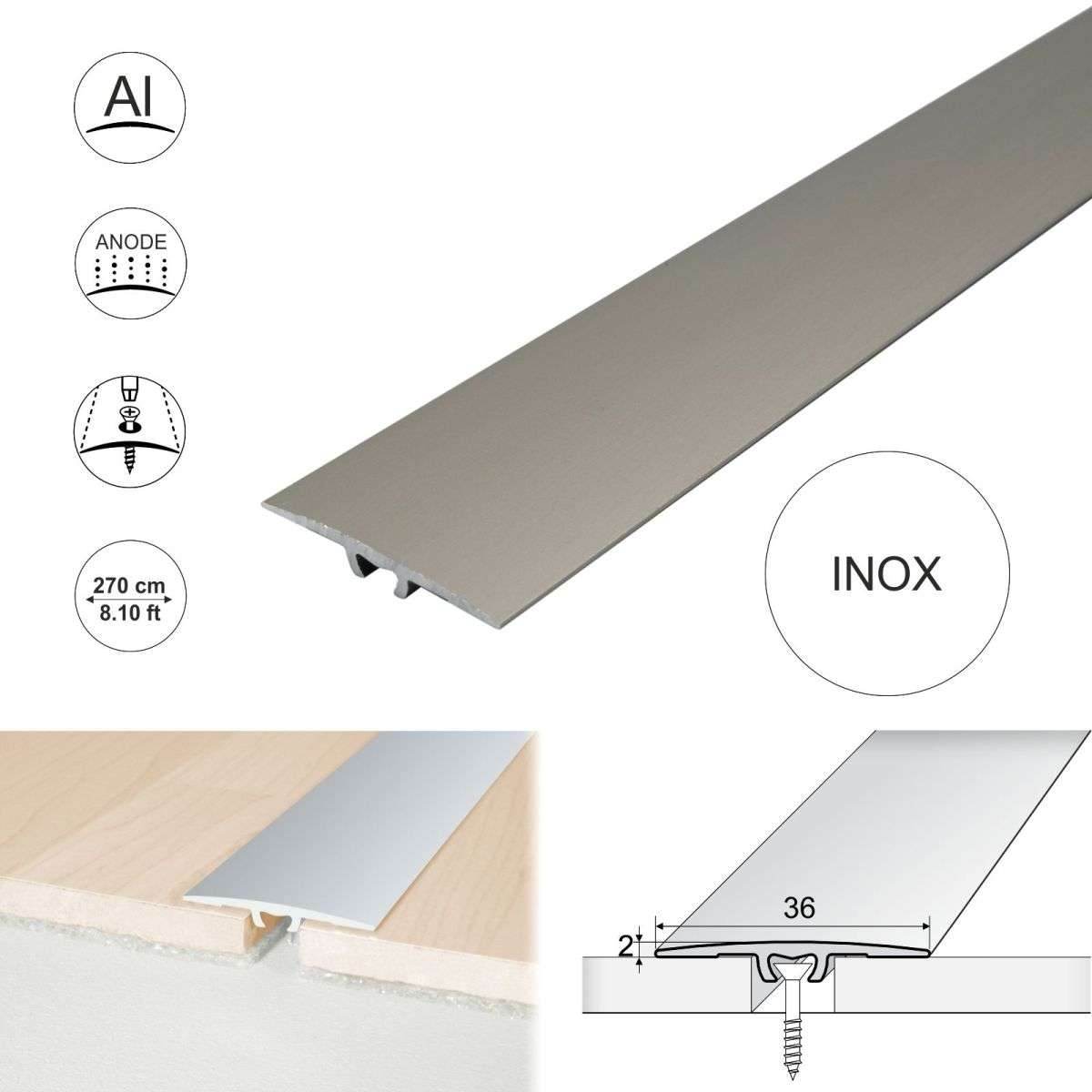 A68 36mm Anodised Aluminium Flat Door Threshold Strip - Cayrus World of Finishing
