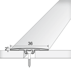 A68 36mm Anodised Aluminium Flat Door Threshold Strip