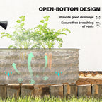 5' x 2' x 1' Galvanized Raised Garden Bed Kit, Cream