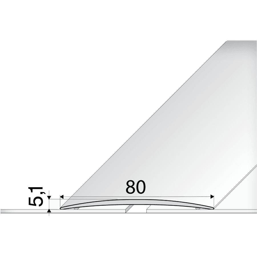 A71 80mm Anodised Aluminium Self Adhesive Door Threshold Strip