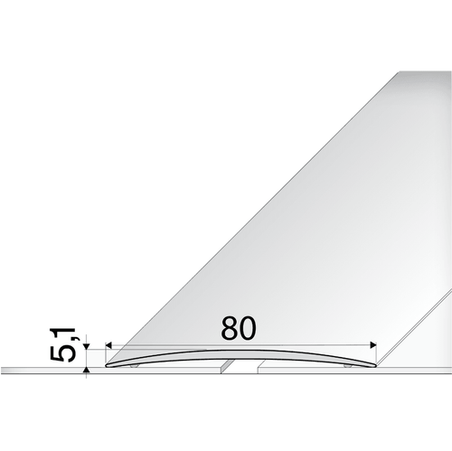 A71 80mm Anodised Aluminium Self Adhesive Door Threshold Strip