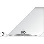 A72 100mm Anodised Aluminium Self Adhesive Door Threshold Strip