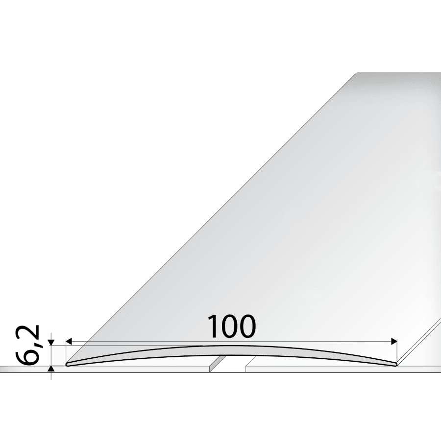 A72 100mm Anodised Aluminium Self Adhesive Door Threshold Strip
