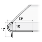 A80 29mm x 17mm x 10mm Stair Nosing Edge Trim Step Edging For Tiles