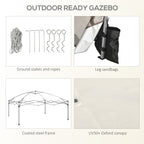 10' x 10' Pop Up Canopy Tent with Netting, Cream