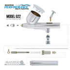 Multi-Purpose Precision Dual-Action Gravity Feed Airbrush with Model TC-828 Twin Piston Air Compressor with Air Storage Tank
