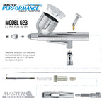 Cool Runner II Dual Fan Air Compressor System Kit with a G23 Gravity Feed Dual-Action Airbrush Set with 0.3 mm Tip - Hose, Holder, How-To Guide