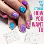 Airbrush Nail Stencils - Nail Art Stencils Series #12: 360 Unique Designs from 20 Individual Templates