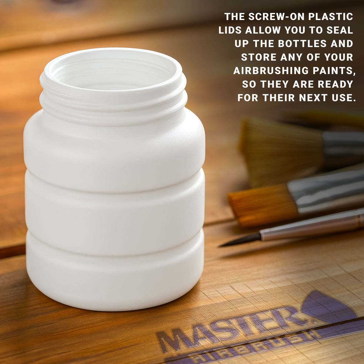 10 Pack TB-006, 2.7 oz Plastic Jar Bottles with 30 degree Down Angle Adaptor Lid Assembly, Dual-Action Siphon