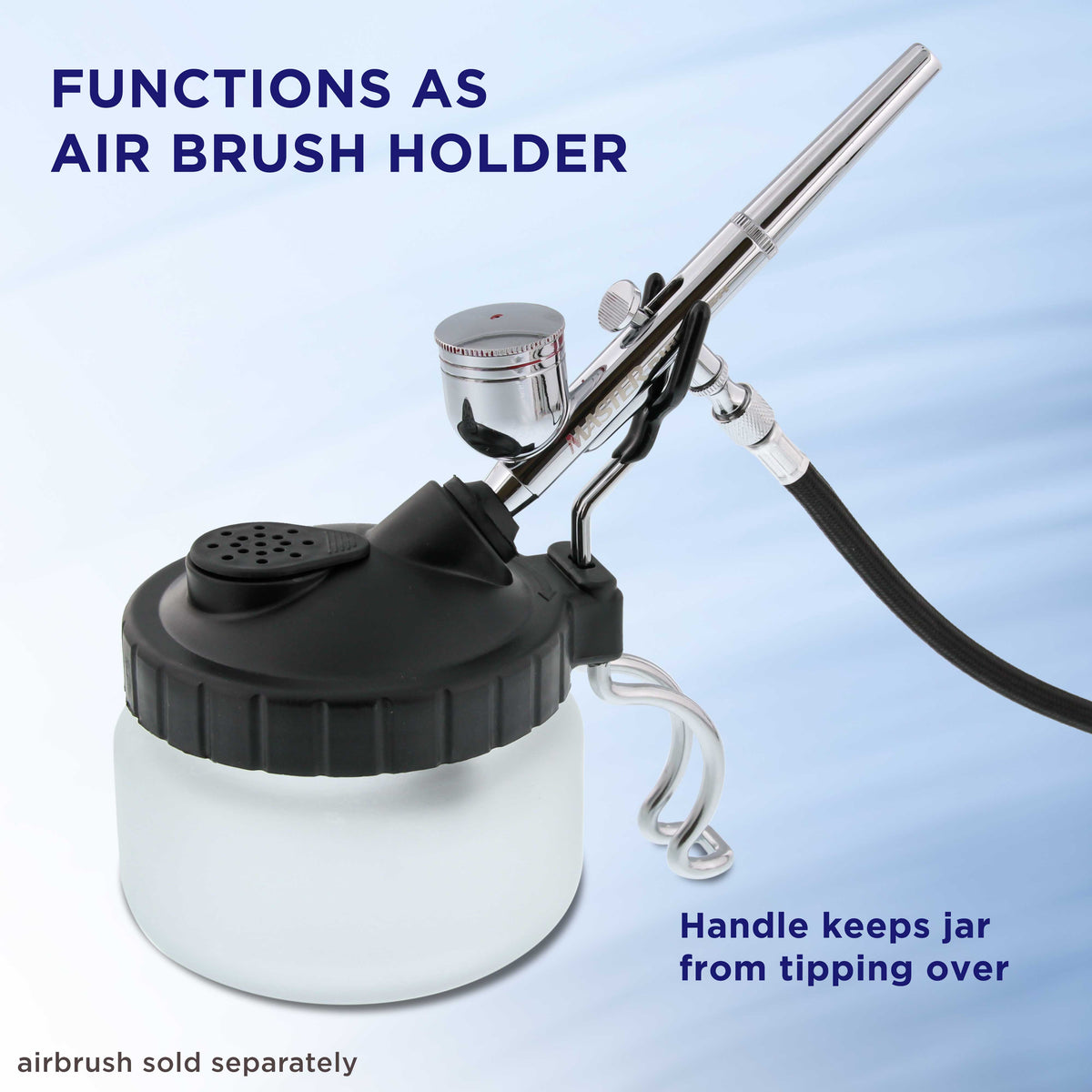 Deluxe 3-in-1 Airbrush Cleaning Pot with Holder; Cleans and Holds Air Brush, Color Palette Lid, Filters