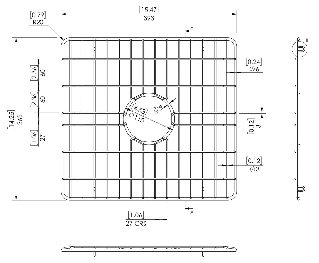 Inspire Stainless Steel Double Bowl Kitchen Sink Wire Grid Pack (Set Of 2)