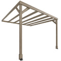 PerArbor 3 x 3 m Lean-To Wooden Pergola Kit, Light Brown