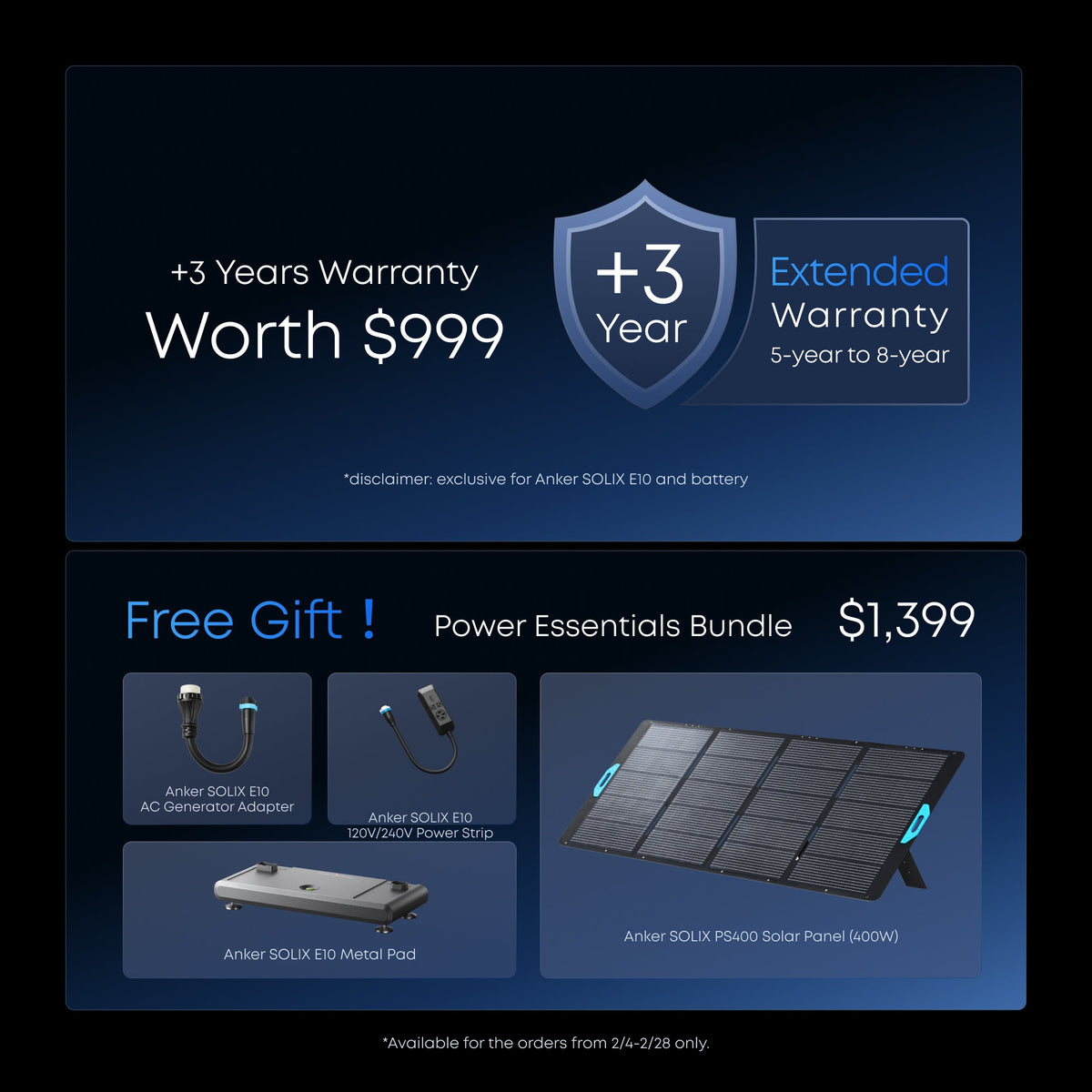 Anker G17E1145 E10 Automatic Infinite Backup Kit | 6kWh LiFePO4 Battery | 10-30kW Turbo Output | 5X Backup Time | Smart Grid & Storm-Guard
