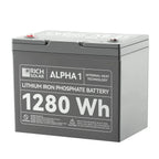 Rich Solar 12V 100Ah LiFePO4 Lithium Iron Phosphate Battery w/ Internal Heating and Bluetooth Function
