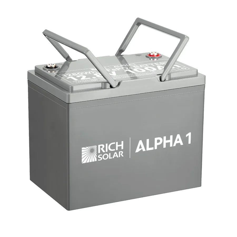 Rich Solar 12V 100Ah LiFePO4 Lithium Iron Phosphate Battery w/ Internal Heating and Bluetooth Function