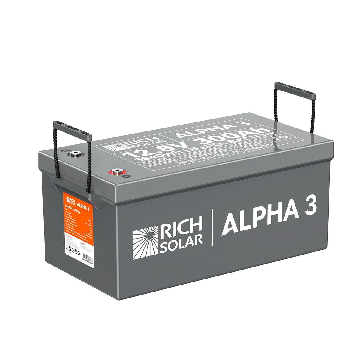 ALPHA 3 | 12V 300Ah LiFePO4 Battery | 12V Lithium Battery for RVs, Cabins, Off-Grid | 5,000 Lifetime Cycles | Internal Heat Technology | Bluetooth