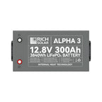 ALPHA 3 | 12V 300Ah LiFePO4 Battery | 12V Lithium Battery for RVs, Cabins, Off-Grid | 5,000 Lifetime Cycles | Internal Heat Technology | Bluetooth