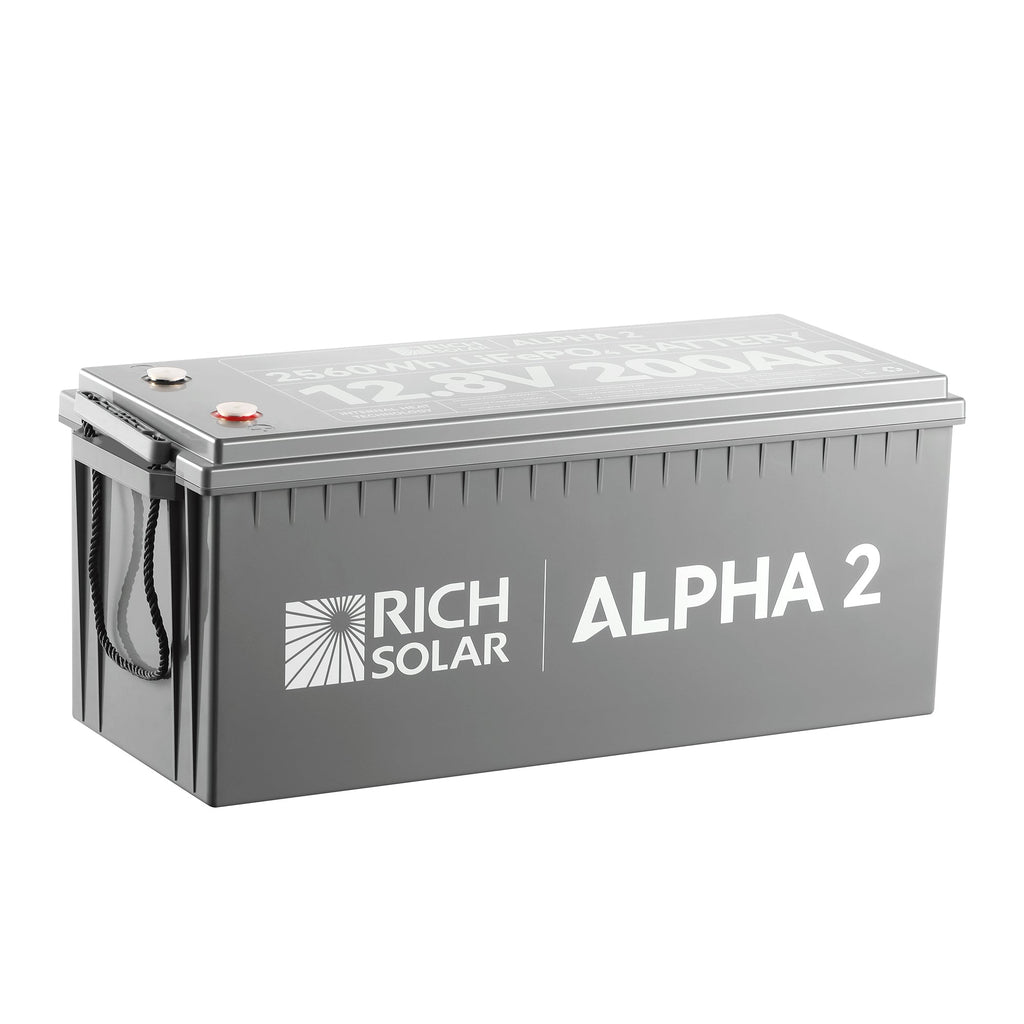 ALPHA 2 | 12V 200Ah LiFePO4 Battery | Powerful 12V Lithium Battery for RVs, Trailers, Vans, Boats, Off-Grid | 5,000 Lifetime Cycles | Bluetooth and Internal Heat Technology